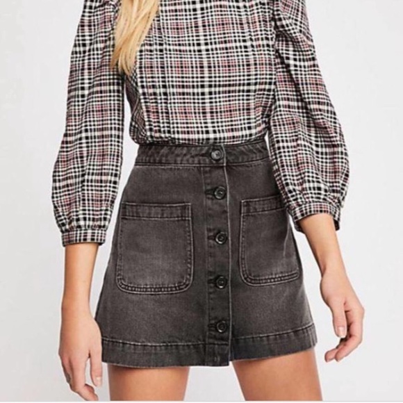 Free people denim skirt - Picture 1 of 6